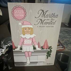 Martha Stewart on The Mantel 10” Christmas Pink Plush Doll 2025 NEW